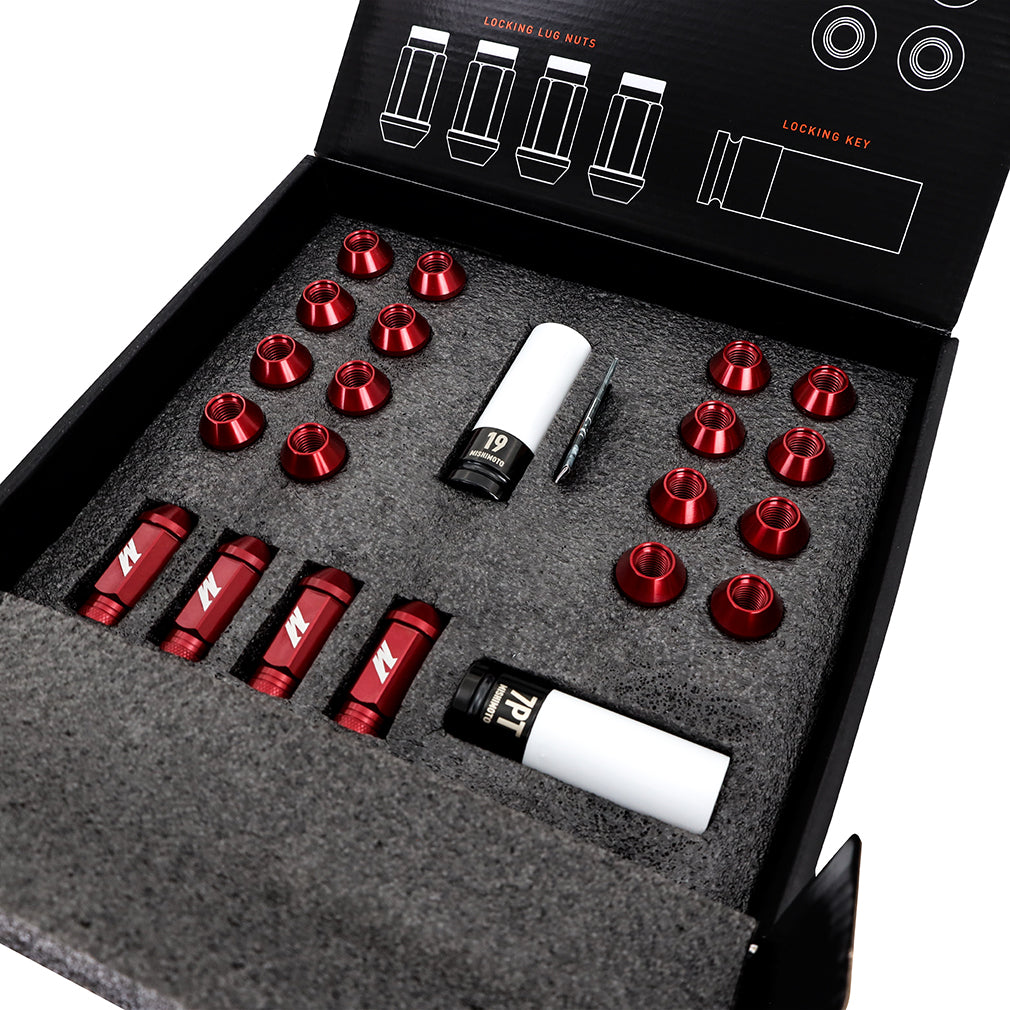 Mishimoto Aluminum Locking Lug Nuts M12x1.25 20pc Set Black - MMLG-125-20LBK by Mishimoto - side view
