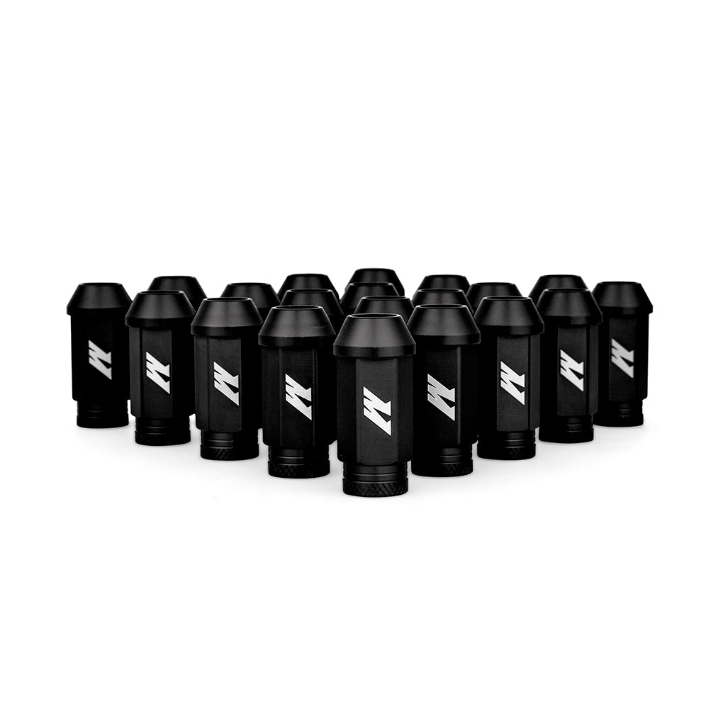 Mishimoto Aluminum Locking Lug Nuts M12x1.25 20pc Set Black - MMLG-125-20LBK by Mishimoto - installed view