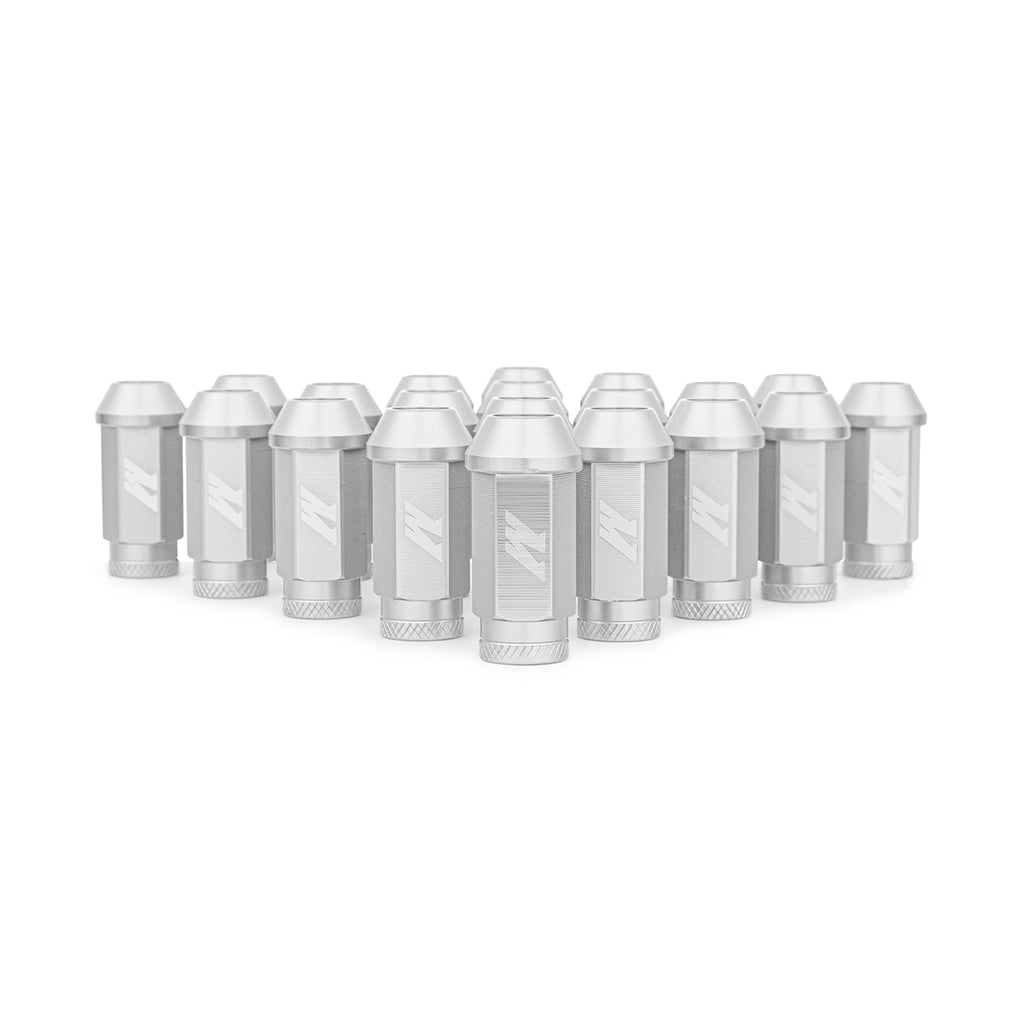 Mishimoto Aluminum Locking Lug Nuts M12x1.5 20pc Set Silver - MMLG-15-20LSL for 2013-2018 Ford Focus ST - close-up