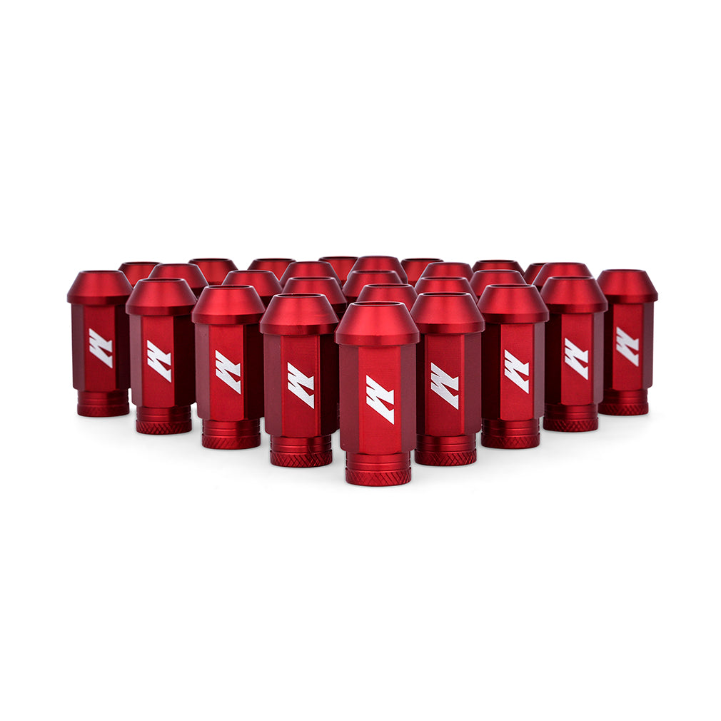 Mishimoto Aluminum Locking Lug Nuts M12x1.5 27pc Set Red - MMLG-15-27LRD for 2021-2026 Ford Bronco - side view