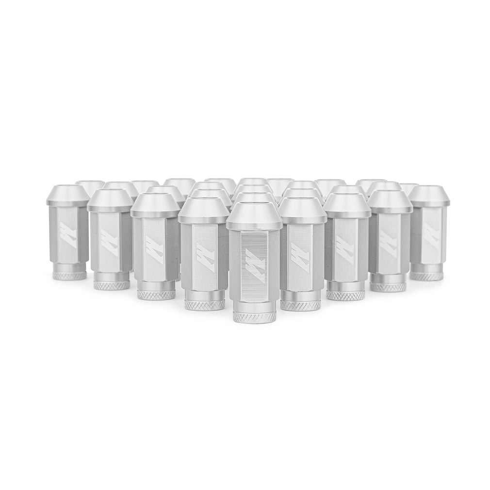 Mishimoto Aluminum Locking Lug Nuts M12x1.5 27pc Set Silver - MMLG-15-27LSL for 2021-2025 Ford Bronco - installed view