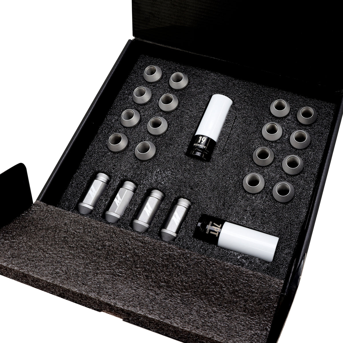 Mishimoto Steel Locking Lug Nuts M14x1.5 20pc Set Black - MMLG-M14-20LBK for 2007-2025 Acura MDX - alternate view