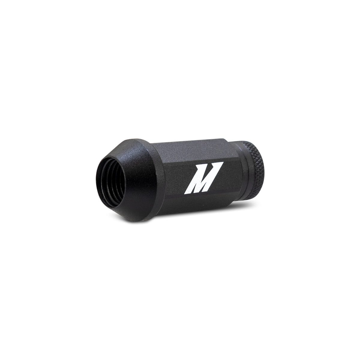 Mishimoto Steel Locking Lug Nuts M14x1.5 20pc Set Black - MMLG-M14-20LBK for 2007-2025 Acura MDX - angle view
