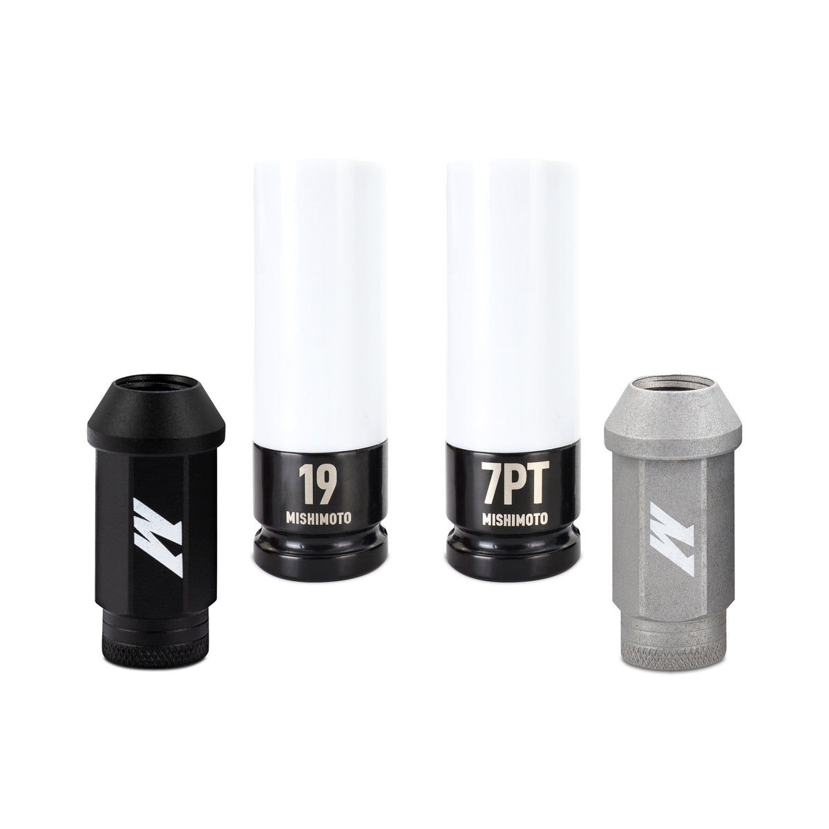 Mishimoto Steel Locking Lug Nuts M14x1.5 24pc Set Black - MMLG-M14-24LBK for 1999-2025 Cadillac Escalade - installed view
