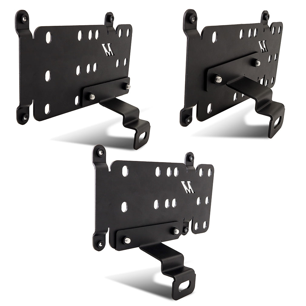 Mishimoto 2021+ Ford Bronco Plastic Bumper License Plate Relocation - MMLP-BR-21S for 2021-2026 Ford Bronco - close-up