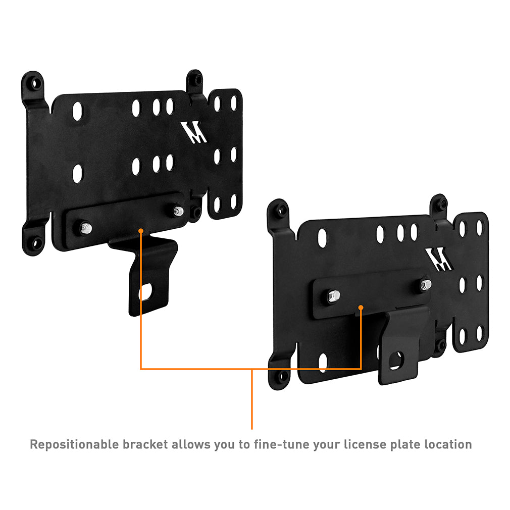 Mishimoto 2022+ Ford Bronco Capable Bumper License Plate Relocation - MMLP-BR-22C for 2021-2026 Ford Bronco - detail view