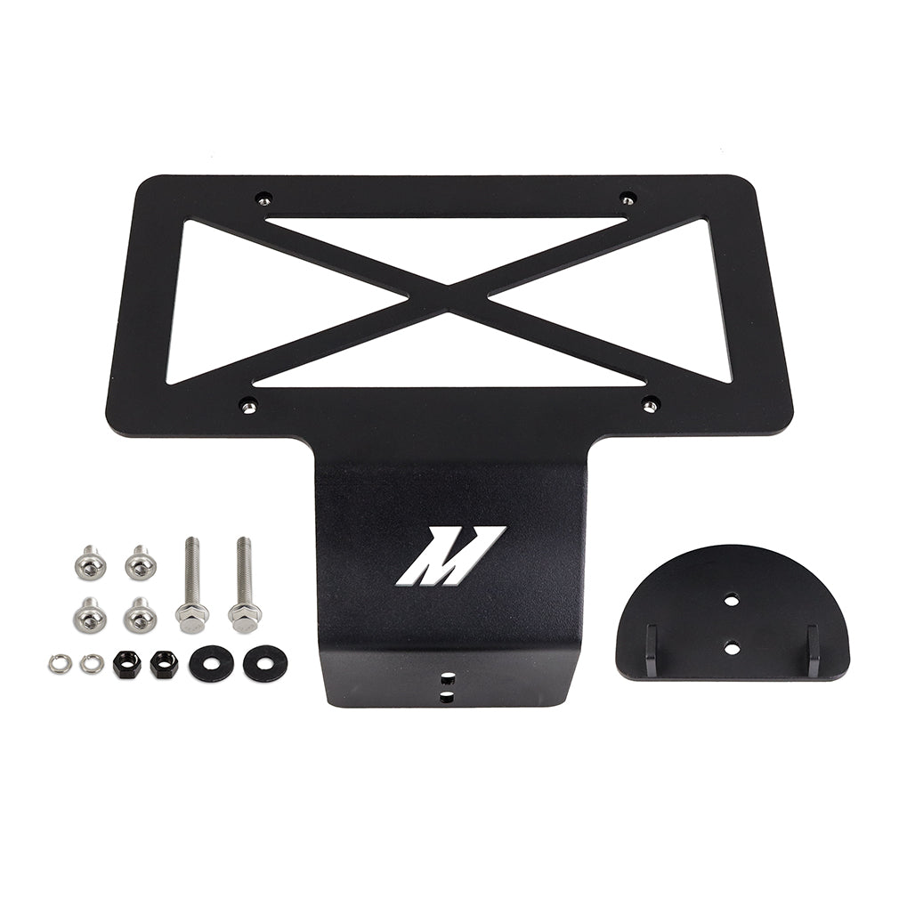 Mishimoto 2015+ Ford F-150 Tow Hook License Plate Relocation Bracket - MMLP-F150-15 for 2015-2022 Ford F 150 - angle view