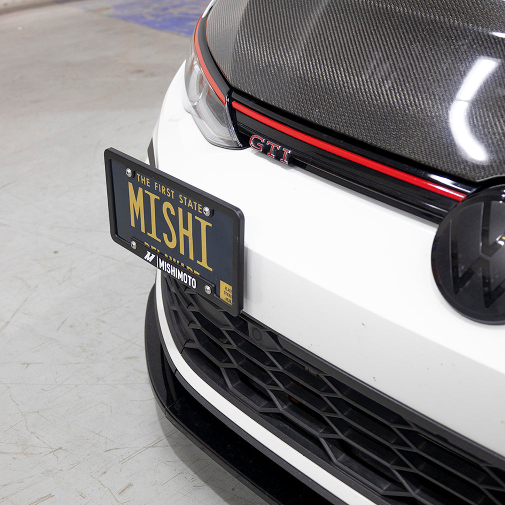 Mishimoto 2022+ Volkswagen GTI MK8 License Plate Relocation Kit - MMLP-MK8-22 for 2022-2025 Volkswagen Golf R - front view