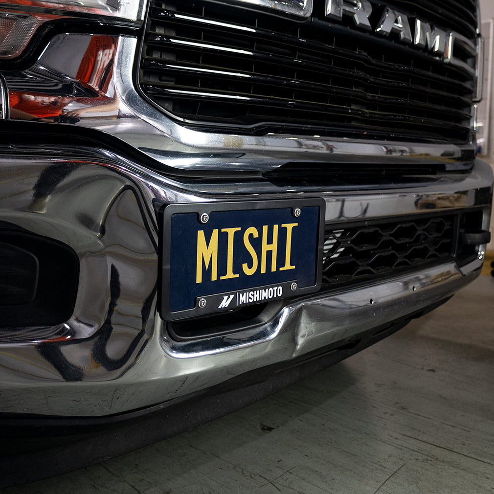 Mishimoto 2019+ Ram 2500/3500 License Plate Relocation Kit - MMLP-RAM-19 for 2019-2024 Ram 2500 - rear view