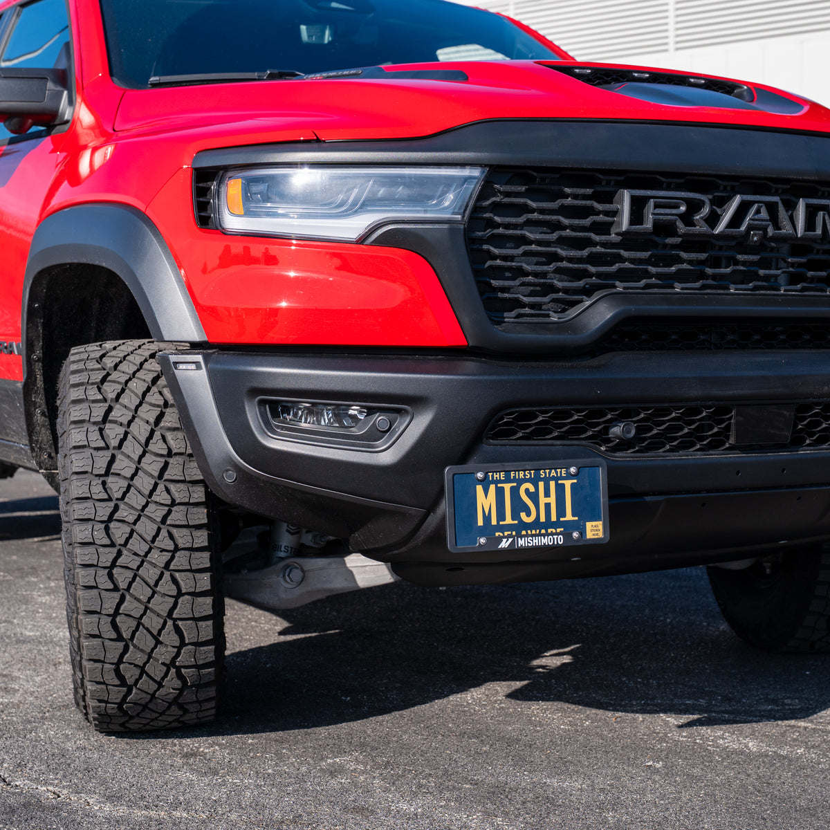 Mishimoto 2025+ Dodge RAM 1500 License Plate Relocation Kit - MMLP-RAM-25 for 2025-2026 Ram 1500 - package contents