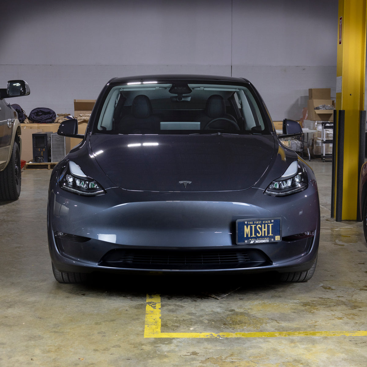 Mishimoto 2020+ Tesla Model Y License Plate Relocation Kit - MMLP-TMY-20 for 2020-2024 Tesla Y - rear view