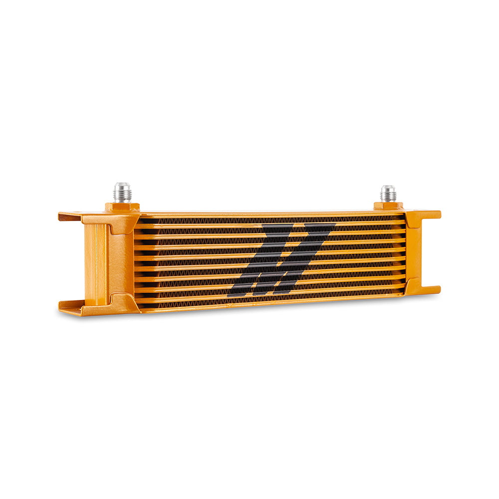 Mishimoto Universal -6AN 10 Row Oil Cooler - Gold - MMOC-10-6GD by Mishimoto - detail view