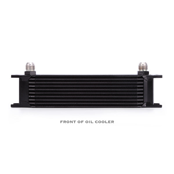 Mishimoto Universal 10 Row Oil Cooler - MMOC-10 for 2018-2021 Ford Mustang - installed view