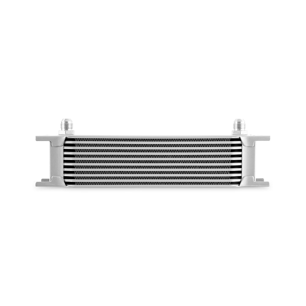 Mishimoto Universal -8AN 10 Row Oil Cooler - Silver - MMOC-10-8SL by Mishimoto - angle view