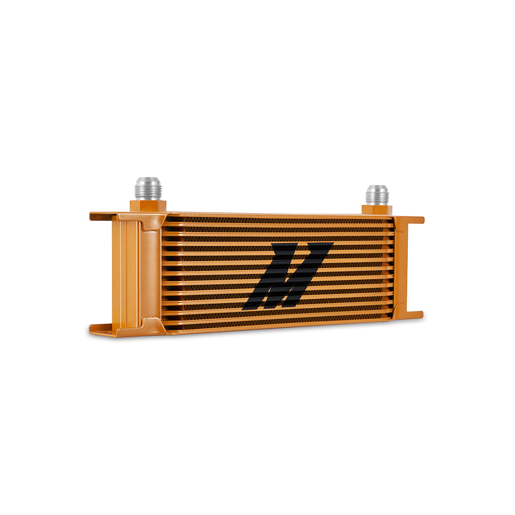 Mishimoto Universal 13-Row Oil Cooler Gold - MMOC-13GD by Mishimoto - angle view