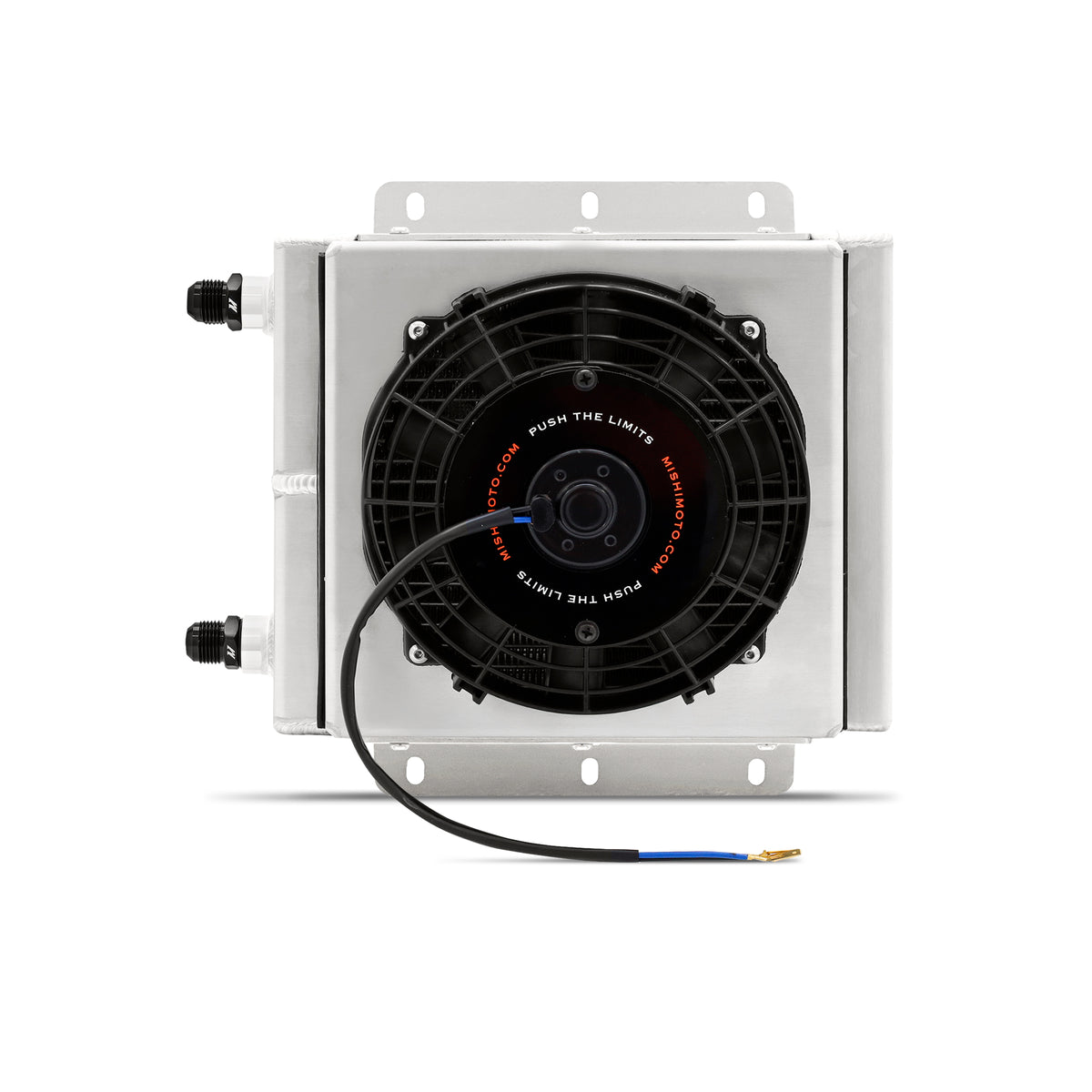 Mishimoto Universal Oil Cooler Kit 23 Row Cooler and 1in x 8in Fan - MMOC-23-K by Mishimoto - installed view