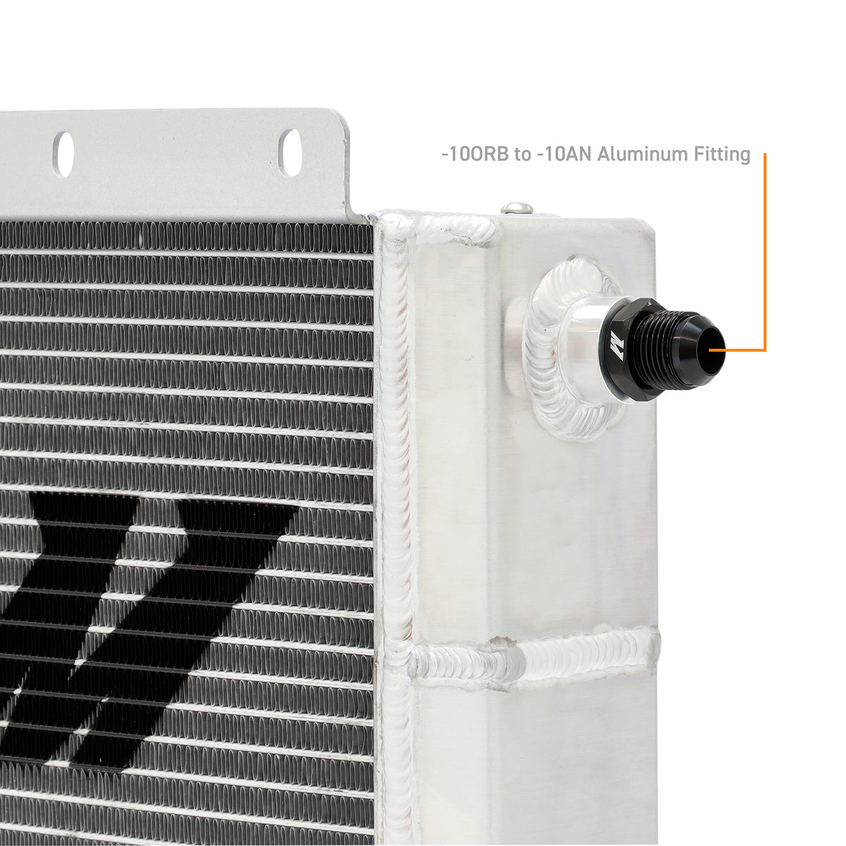 Mishimoto Universal Oil Cooler Kit 23 Row Cooler and 1in x 8in Fan - MMOC-23-K by Mishimoto - close-up