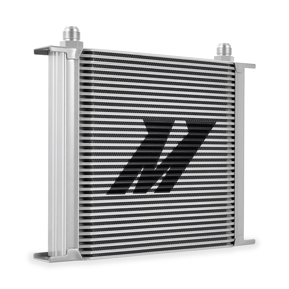 Mishimoto Universal 34 Row Oil Cooler - Silver - MMOC-34SL by Mishimoto - angle view