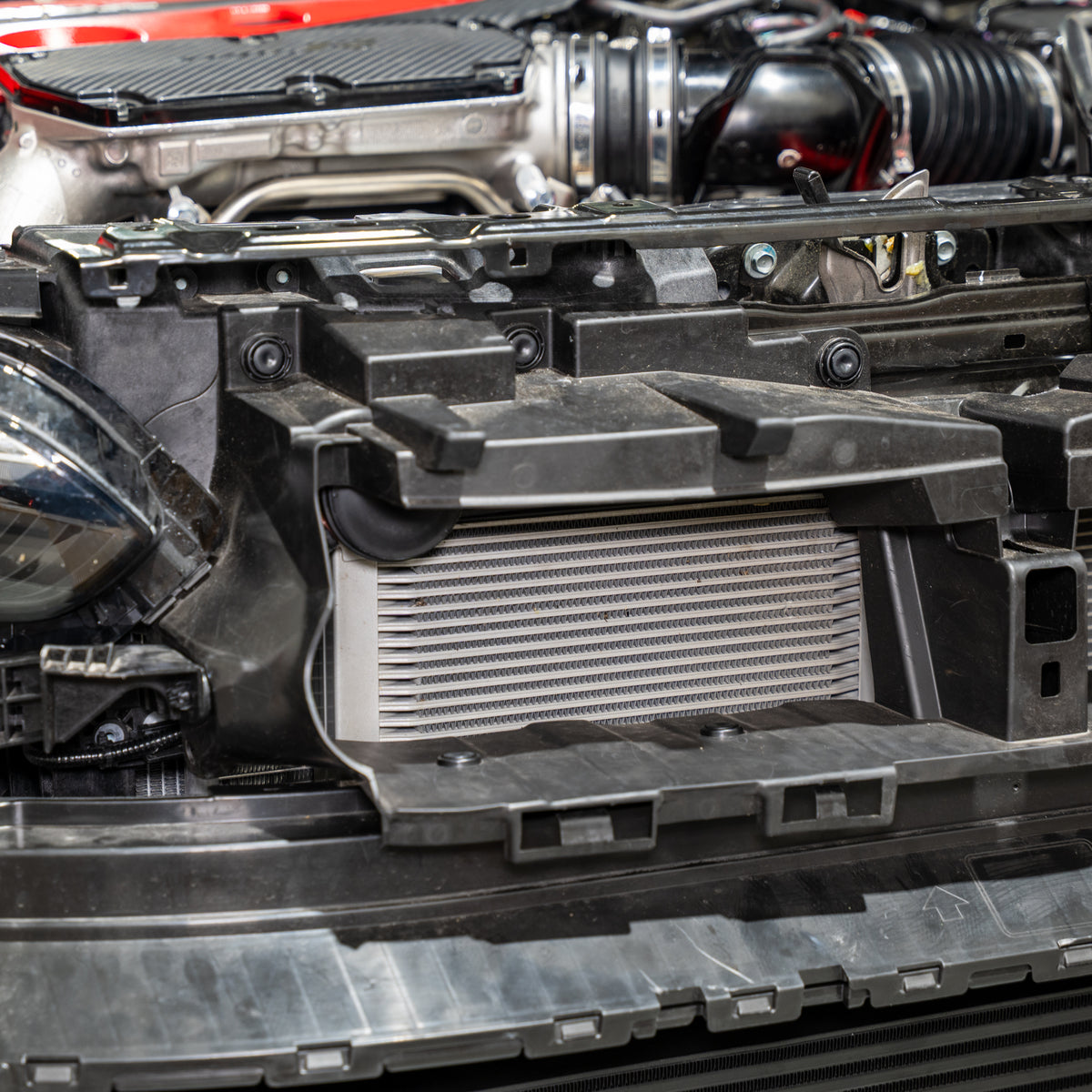 Mishimoto 2023+ Honda Civic Type R Oil Cooler Kit - Silver - MMOC-CTR-23TSL for 2023-2026 Honda Civic - side view