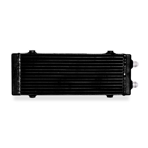Mishimoto Universal Medium Bar and Plate Dual Pass Black Oil Cooler - MMOC-DP-MBK for 2018-2021 Ford Mustang - detail view
