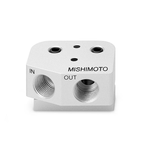 Mishimoto 04-06 Pontiac GTO 5.7L/6.0L Oil Cooler Kit - Silver - MMOC-GTO-04 for 2018-2021 Ford Mustang - angle view