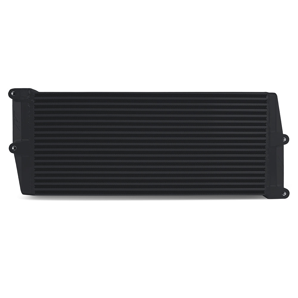 Mishimoto Heavy-Duty Oil Cooler - 17in. Opposite-Side Outlets - Black - MMOC-OO-17BK by Mishimoto - angle view