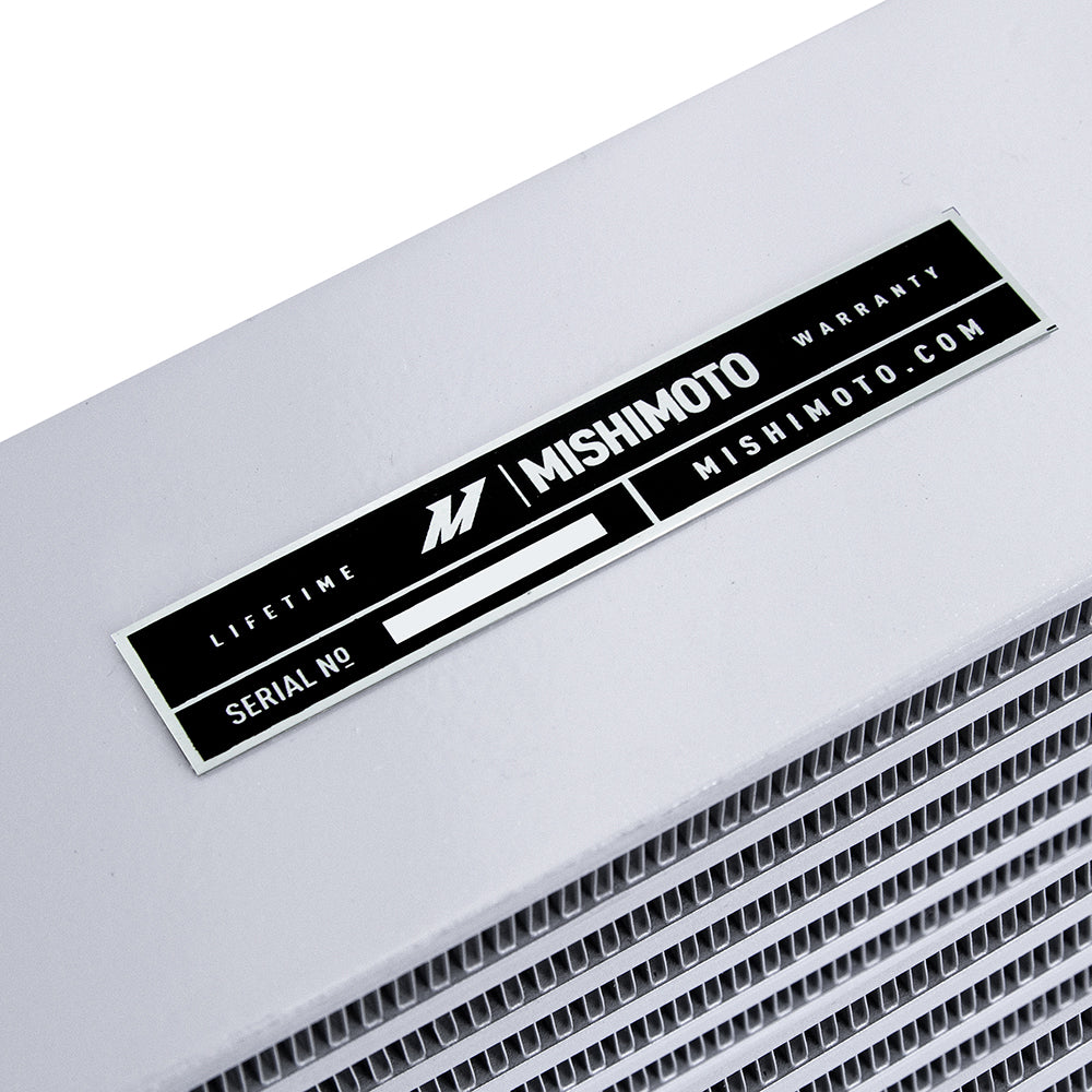 Mishimoto Heavy-Duty Oil Cooler - 17in. Opposite-Side Outlets - Silver - MMOC-OO-17SL by Mishimoto - detail view