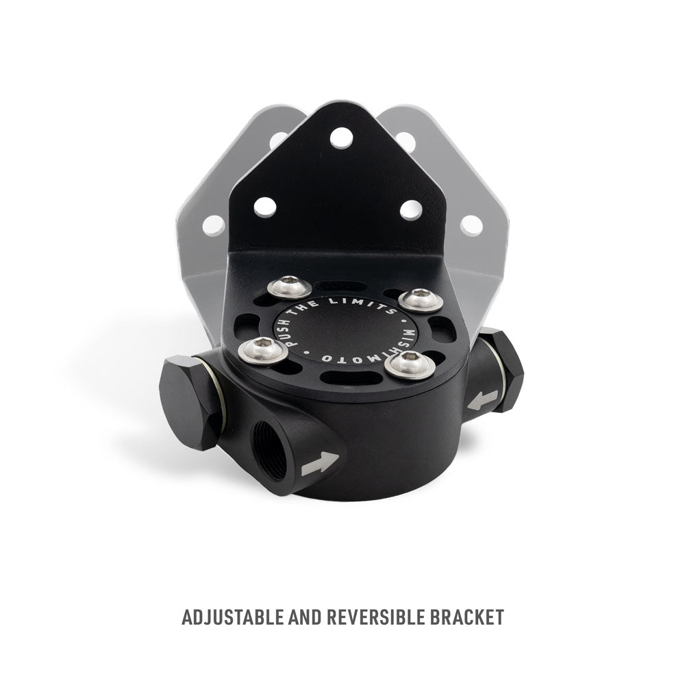 Mishimoto M20 x 1.5 - Remote Oil Filter Mount - Black - MMOC-RFH-M20BK by Mishimoto - side view