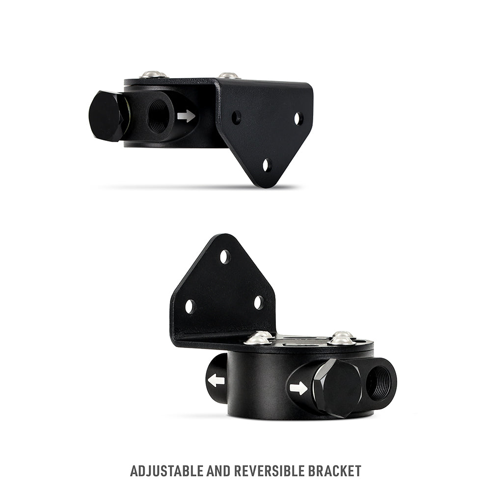 Mishimoto M22 x 1.5 - Remote Oil Filter Mount - Black - MMOC-RFH-M22BK by Mishimoto - side view