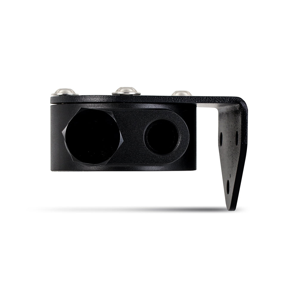 Mishimoto M22 x 1.5 - Remote Oil Filter Mount - Black - MMOC-RFH-M22BK by Mishimoto - angle view
