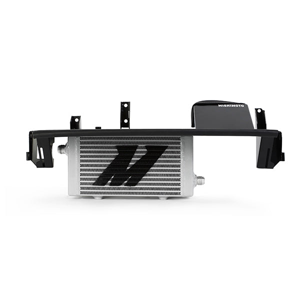 Mishimoto 2016+ Ford Focus RS Thermostatic Oil Cooler Kit - Silver - MMOC-RS-16TSL for 2018-2021 Ford Mustang - angle view