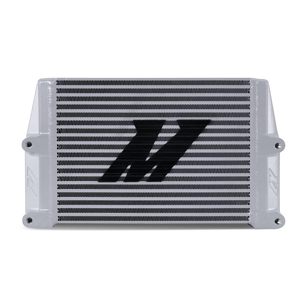 Mishimoto Heavy-Duty Oil Cooler - 10in. Same-Side Outlets - Silver - MMOC-SSO-10SL by Mishimoto - angle view