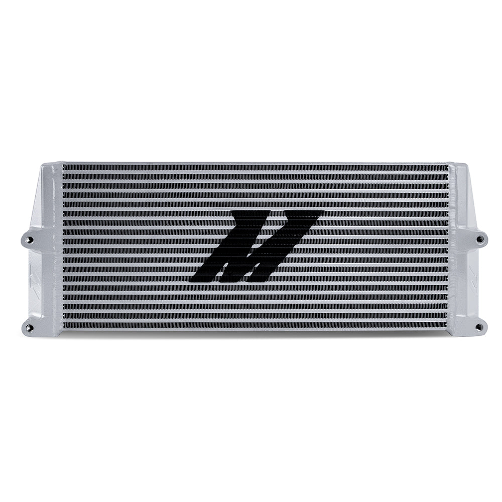 Mishimoto Heavy-Duty Oil Cooler - 17in. Same-Side Outlets - Silver - MMOC-SSO-17SL by Mishimoto - angle view