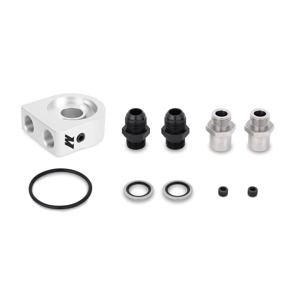 Mishimoto Universal Oil Cooler Kit 16-Row Silver - MMOC-U16SL by Mishimoto - angle view
