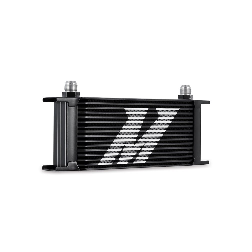 Mishimoto Universal Thermostatic Oil Cooler Kit 16-Row Black - MMOC-U16TBK by Mishimoto - angle view