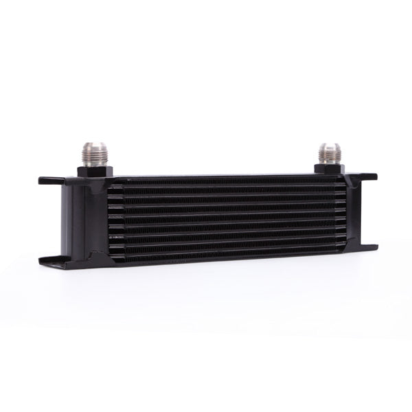 Mishimoto Universal 10 Row Oil Cooler Kit (Metal Braided Lines) - MMOC-U for 2018-2021 Ford Mustang - rear view