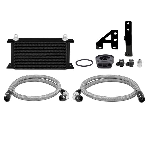 Mishimoto 2015 Subaru WRX Oil Cooler Kit - MMOC-WRX-15 for 2015-2021 Subaru WRX - angle view
