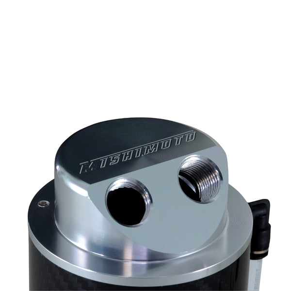 Mishimoto Carbon Fiber Oil Catch Can 10mm Fittings - MMOCC-CF by Mishimoto - detail view