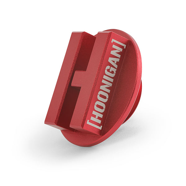 Mishimoto Honda Hoonigan Oil Filler Cap - Red - MMOFC-HN-HOONRD for 1988-2001 Honda Prelude - installed view