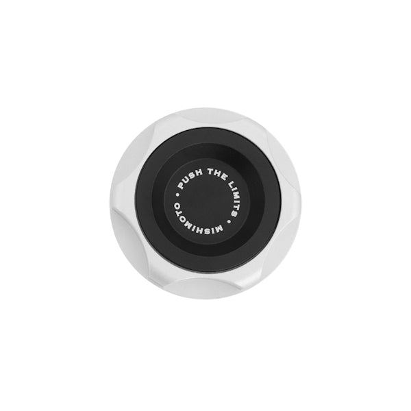 Mishimoto Subaru Oil FIller Cap - Black - MMOFC-SUB-BK for 1990-2016 Subaru Legacy - angle view