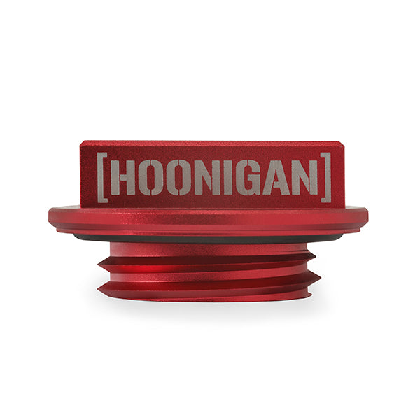 Mishimoto Subaru Hoonigan Oil Filler Cap - Red - MMOFC-SUB-HOONRD for 1990-2016 Subaru Legacy - angle view