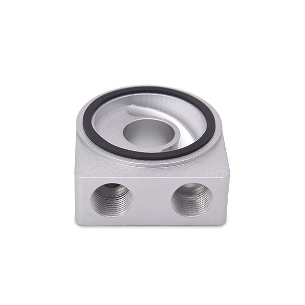 Mishimoto Silver M20 Oil Sandwich Plate - MMOP-SP by Mishimoto - close-up