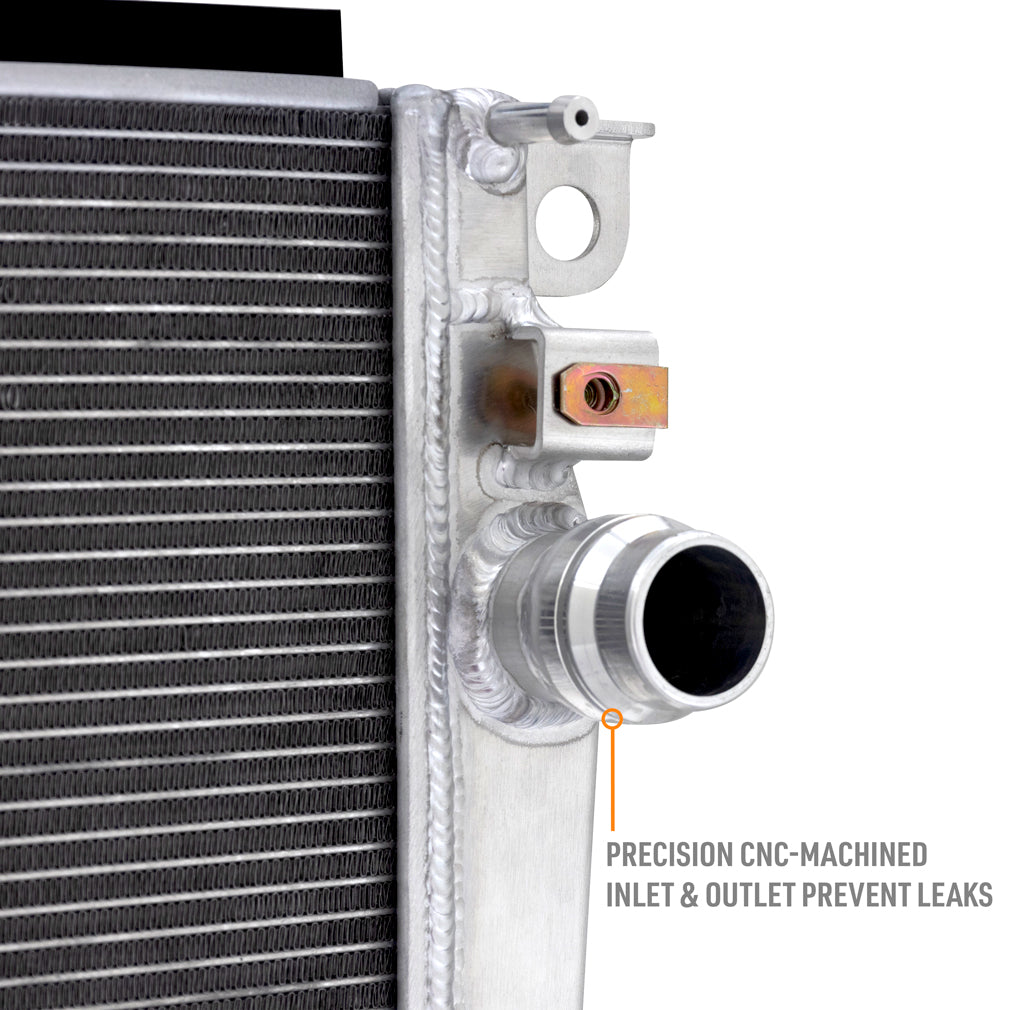 Mishimoto 2021+ Ford Bronco 2.3L/2.7L Performance Aluminum Radiator - MMRAD-BR-21 for 2021-2025 Ford Bronco - installed view