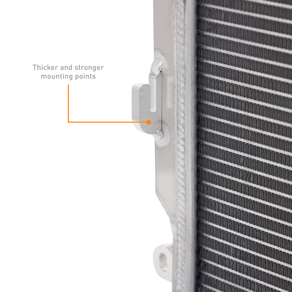Mishimoto 03-10 Porsche Cayenne Performance Aluminum Radiator - MMRAD-CAY-03 for 2007-2015 Audi Q7 - angle view