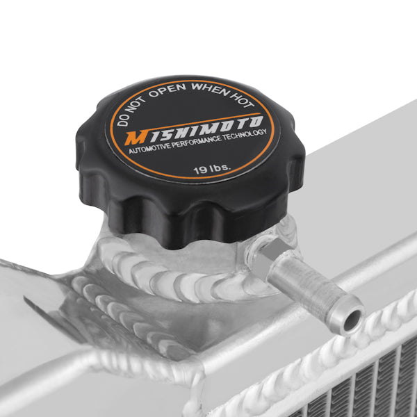 Mishimoto 02-05 Honda Civic SI Manual Aluminum Radiator - MMRAD-CIV-02SI for 2002-2005 Honda Civic - angle view