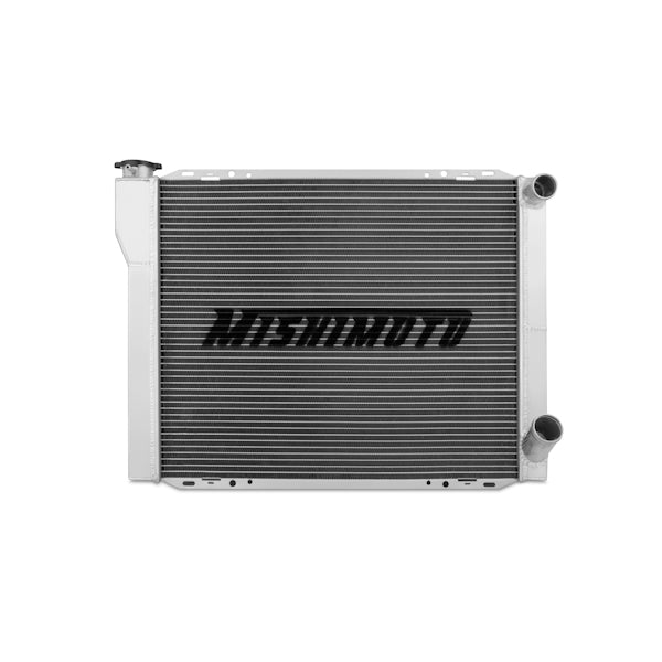Mishimoto Universal Dual Pass Race Radiator 27x19x3 Inches Aluminum Radiator - MMRAD-DBP-26 by Mishimoto - angle view