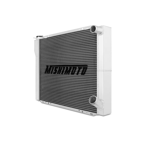 Mishimoto Universal Dual Pass Race Radiator 27x19x3 Inches Aluminum Radiator - MMRAD-DBP-26 by Mishimoto - installed view