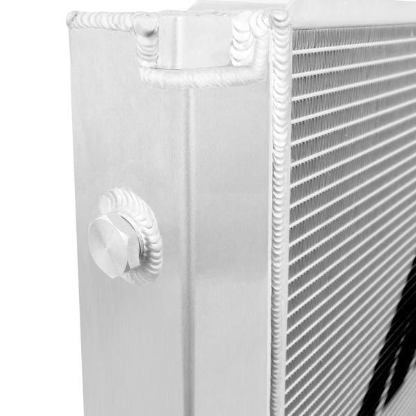 Mishimoto 92-99 BMW E36 Manual Aluminum Radiator - MMRAD-E36-92 for 1984-1999 BMW 3 Series - close-up