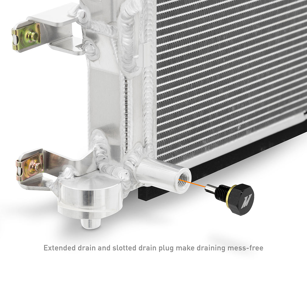 Mishimoto 2023+ Toyota GR Corolla Performance Aluminum Radiator - MMRAD-GRC-23 for 2023-2025 Toyota GR Corolla - detail view