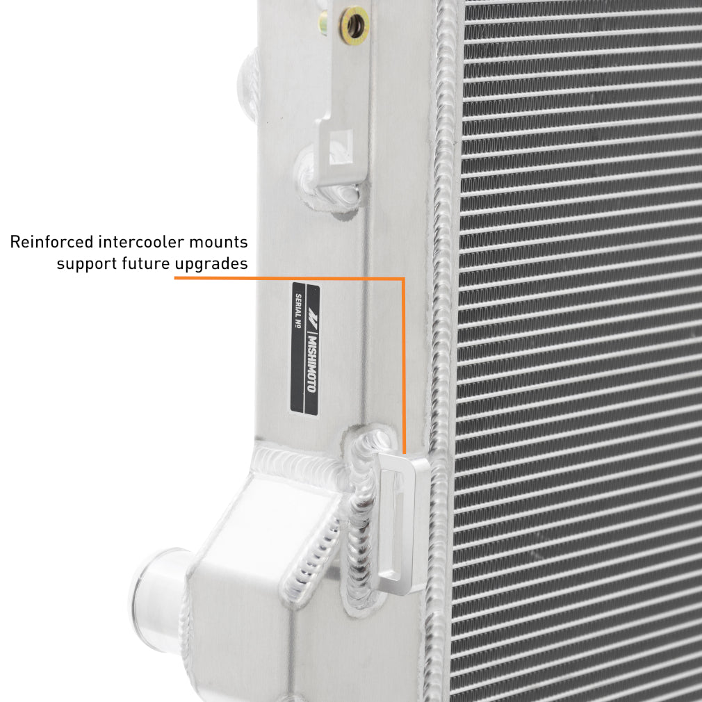 Mishimoto 2023+ Toyota GR Corolla Performance Aluminum Radiator - MMRAD-GRC-23 for 2023-2025 Toyota GR Corolla - close-up
